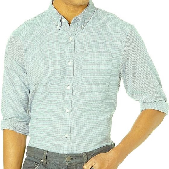 Flannel 3 Color Houndstooth Plaid Shirt - New With Tags - NEVER WORN - Blue Mix